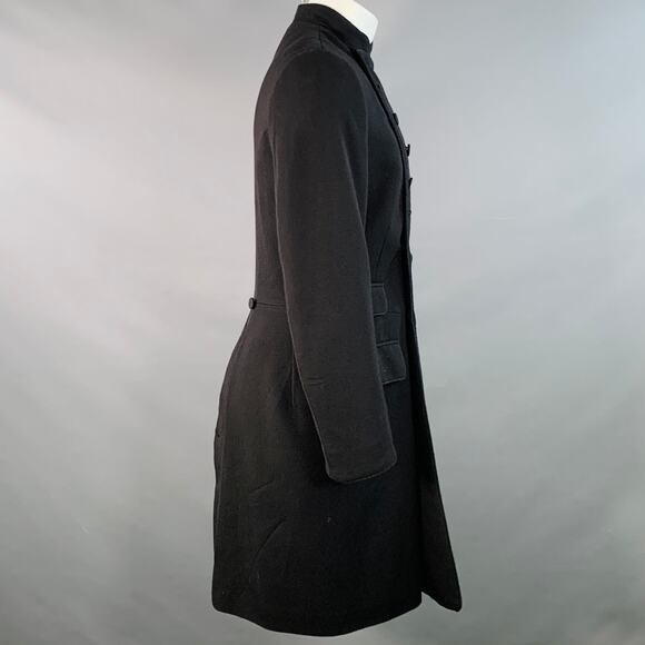 RRL by RALPH LAUREN Size S Black Twill Wool Double Breasted Coat - Picture 3 of 9